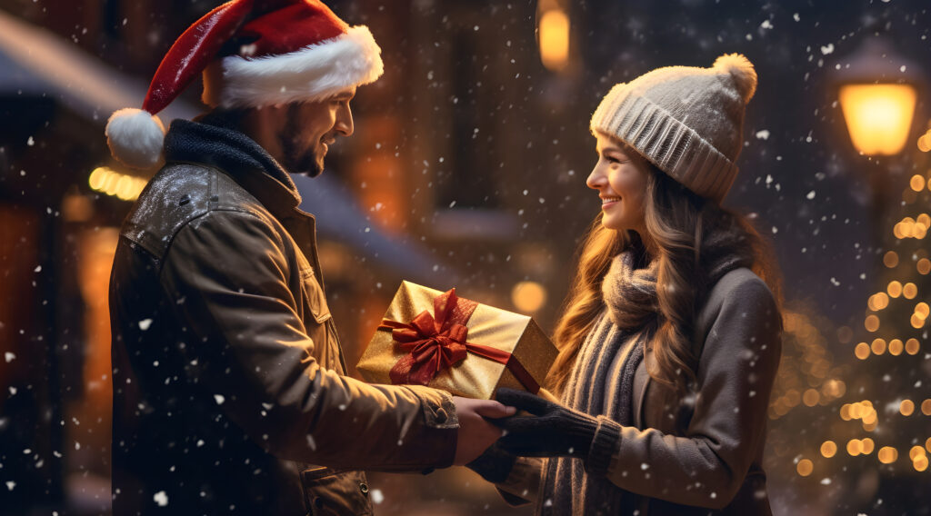 How to Choose the Perfect Christmas Gift for Your Loved Ones 8 Couple portrait celebrating christmas